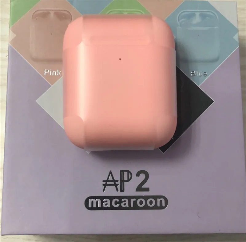 Macaron AP2 Bluetooth красочные настоящие беспроводные наушники TWS стерео сенсорное управление спортивные наушники HIFI Беспроводная зарядка