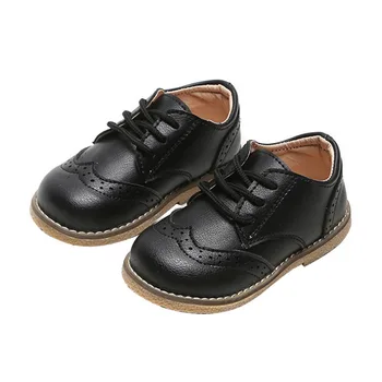 

2020 Spring Fall Children Leather Shoes Girls Casual Peas Shoes Toddler Kids Comfortable Student Performance Soft Shoes