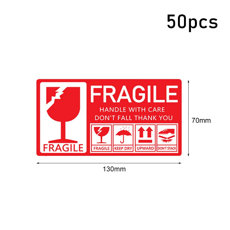 Fragile Warning Label Stickers Logistics Accessories Hazard The Goods  Handle With Care Warning Labels Express Label Adhesive 