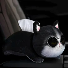 Автомобильный подлокотник тканевый ящик плюшевые животные Медведь подголовник подушка орнамент многоразовое моющееся сиденье задний футляр для бумажных салфеток интерьер