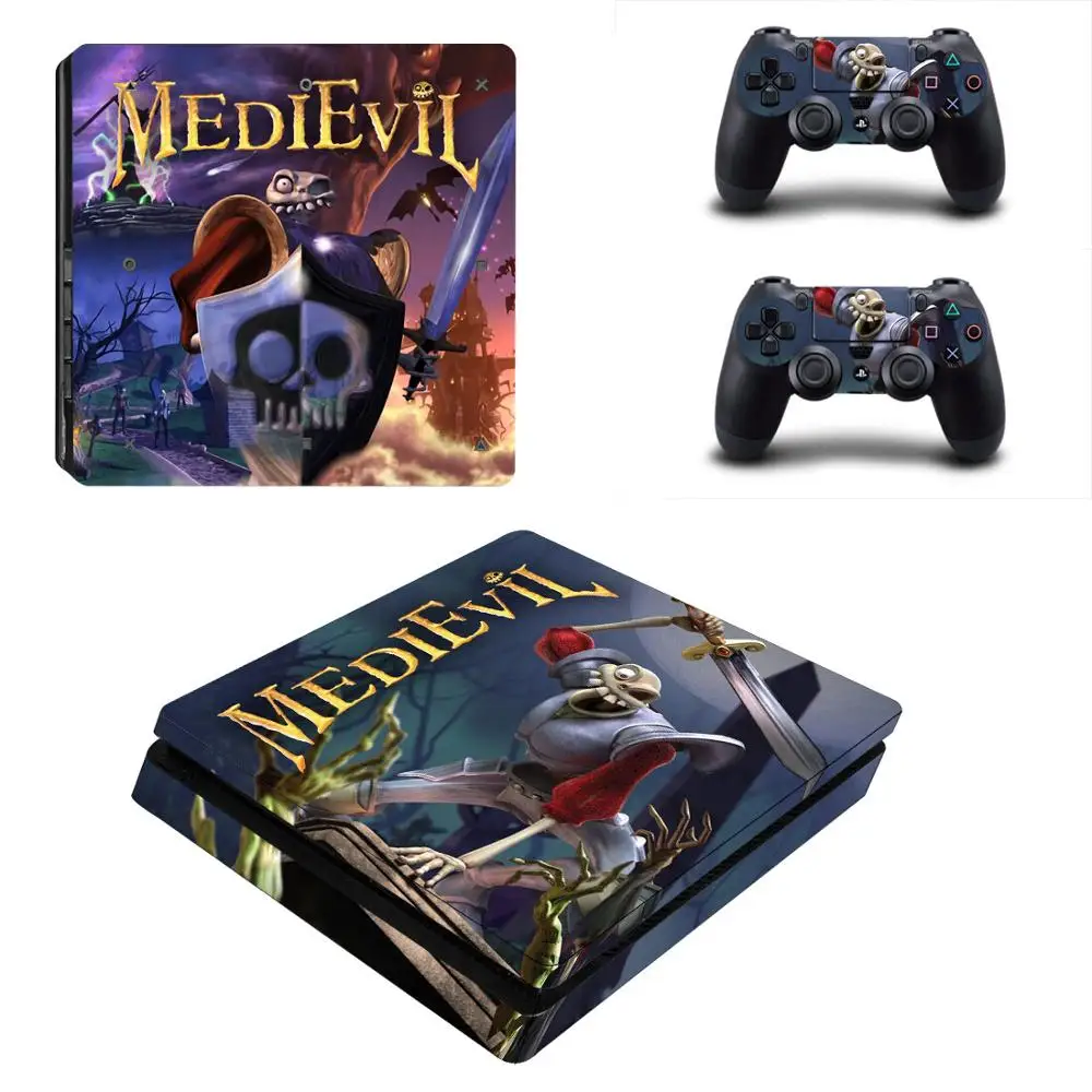 YSP4S-3600 Игра MediEvil PS4 тонкая наклейка Play station 4 кожа Наклейка для playstation 4 PS4 Slim консоль и контроллер Скины Виниловые - Цвет: YSP4S-3600