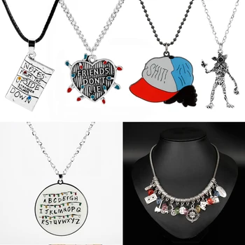 

Stranger Things Necklace Demodog Demogorgon Dustin Henderson Charm Pendant Friends Don't Lie Choker Necklace For Men Women