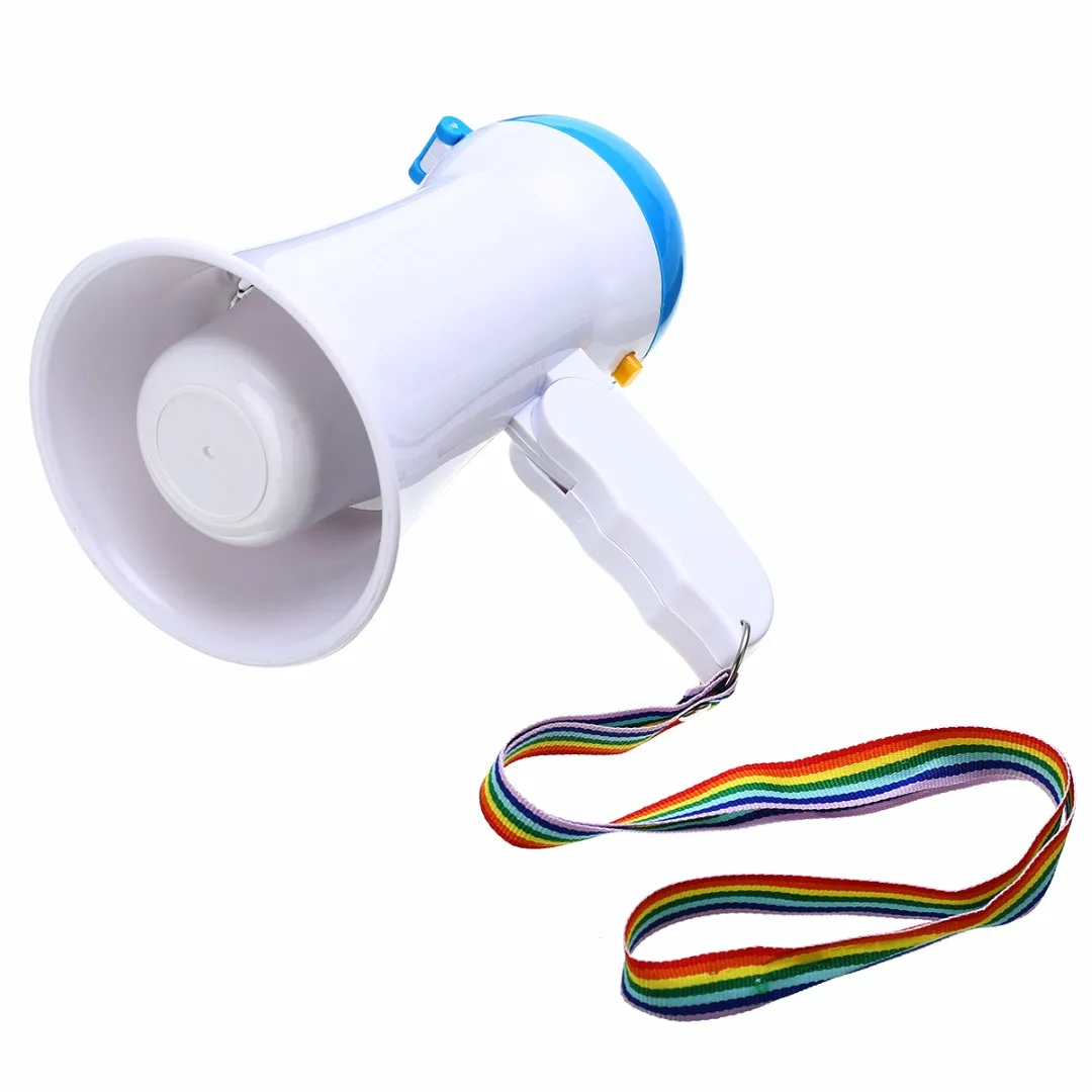 

9V 5W Handheld Foldable Megaphone Volume Adjustable Microphone Bullhorn Record Play Loud Speaker Amplifier for Speech Training
