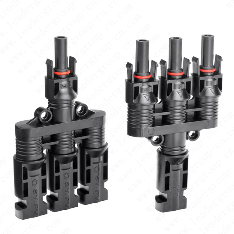 

200 pairs IP68 Waterproof 3 Branches Solar PV Connectors 3M-1F and 3F-1M Solar Panel MC-4 3 to 1 T Branch Connector
