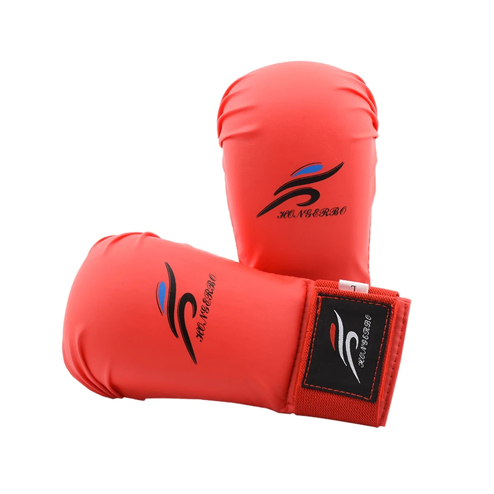 WKF Karate Gloves Sparring Men Women Training Mitts for Kids Red Blue Boxing MMA Pouching Bag Gloves Taekwondo Hand Gear Protect