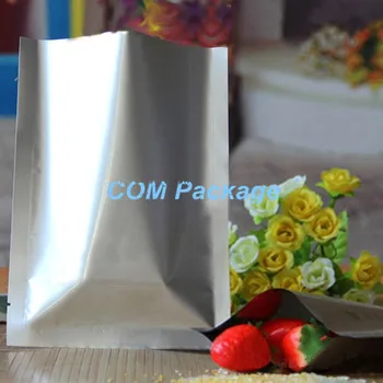 

9x13cm Pure Aluminum Foil Bag Open Top Silver Mylar Packing Heat Seal Vacuum Food Storage Packaging Pouch For Snack Sugar Tea