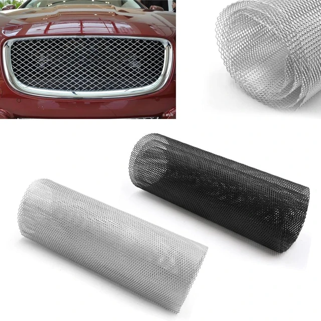 40x13 Car Grill Mesh Aluminum Alloy Grille Mesh Sheet Rhombic Type Black  Car Front Bumper Grille Grids - Racing Grills - AliExpress