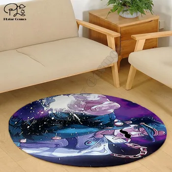 

circle Cute cat pattern Plush Vintage Cassette Tape Indoor Doormat Non Slip Door Floor Mats Carpet Rugs Decor Porch Doormat