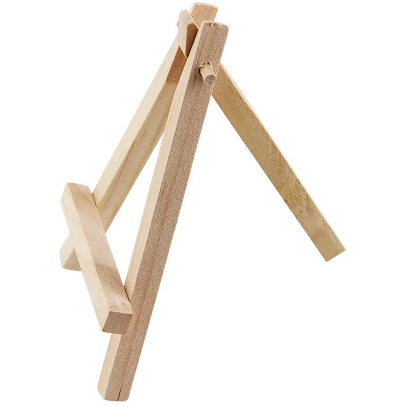 24Pcs 12.7cm Mini Wooden Display Stands, Easels, Table Top Stands, Suitable For Children's Handicrafts, Business Cards