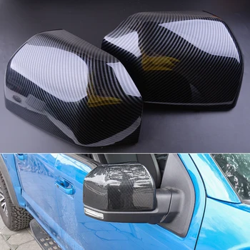 

CITALL New Carbon Fiber ABS 1 Pair Car Rear View Mirror Trim Cover Fit for Ford F150 2015 2016 2017 2018 2019 XL XLT