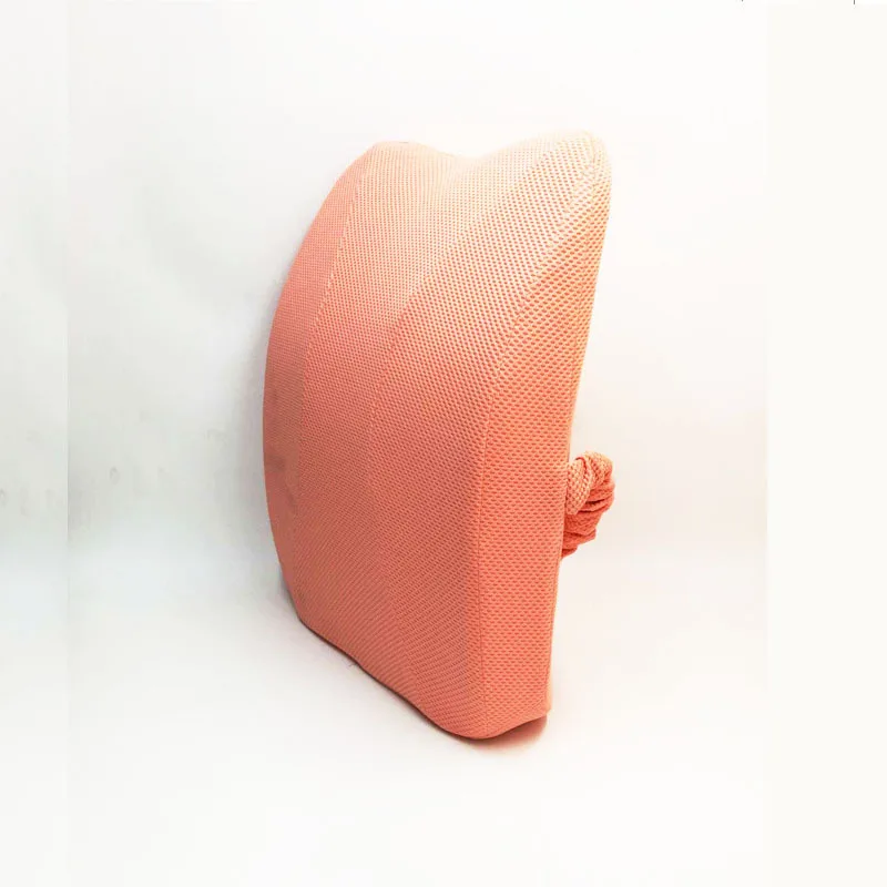 pink Поясничная поддержка поясничная поясная подушка сетчатая ткань подушка из пены с эффектом памяти для стульев автомобильные офисные подушки для сидения облегчают боль в спине подушка - Цвет: pink