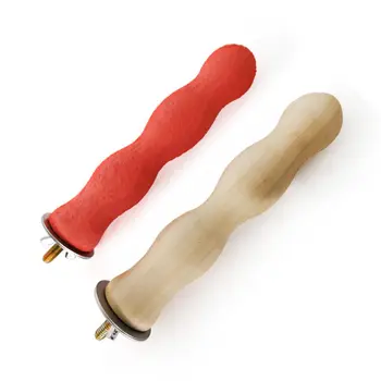 

2PCS Frosted Wooden Bird Perch Stands Bird Bite Training Toy for Parrot Birdcage