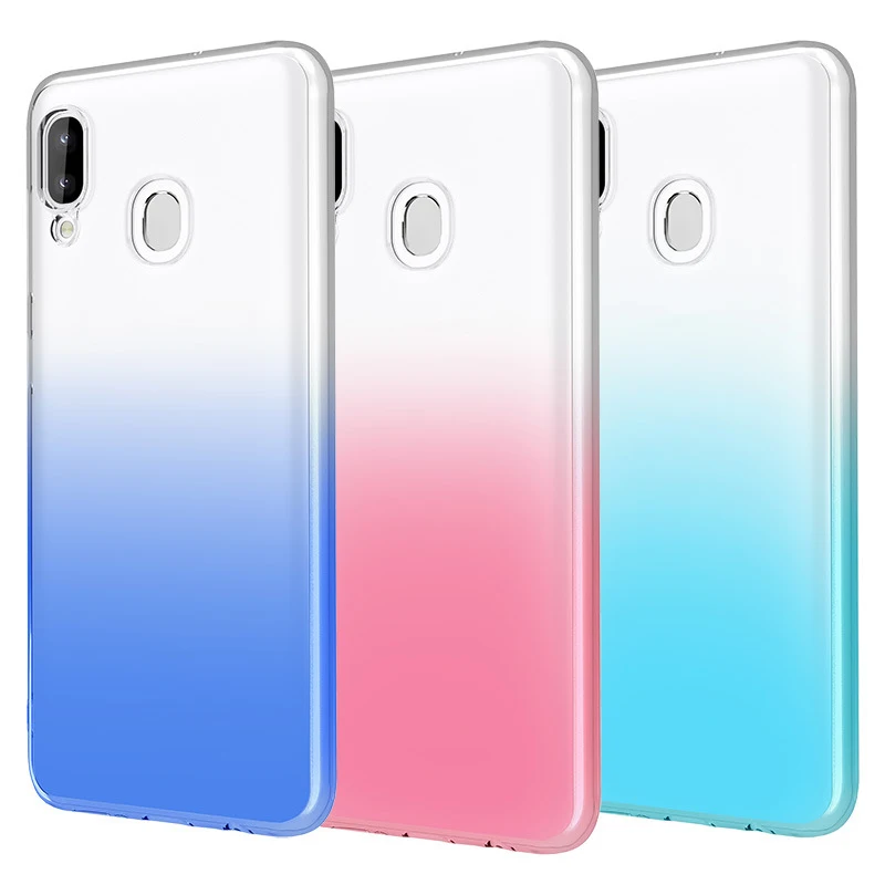50 шт градиентный цветной, мягкий, из ТПУ силиконовый чехол для Xiaomi mi 9 SE Red mi 7 6 Note Pro Go ультратонкий противоударный чехол