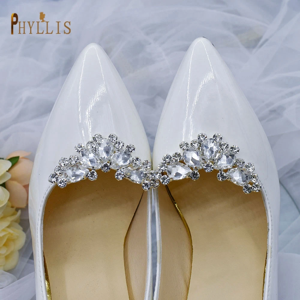 G04 1Pair Shoe Clip High Heel Women Bride Decoration Shiny