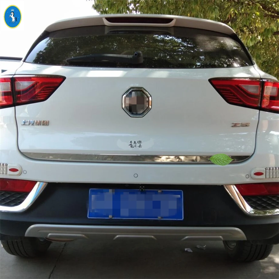 Auto Hinten Stamm Heckklappe Zurück Tür Deckel Abdeckung Trim Edelstahl  Dekoration Zubehör Außen Fit Für MG ZS EV 2018 - 2022 - AliExpress