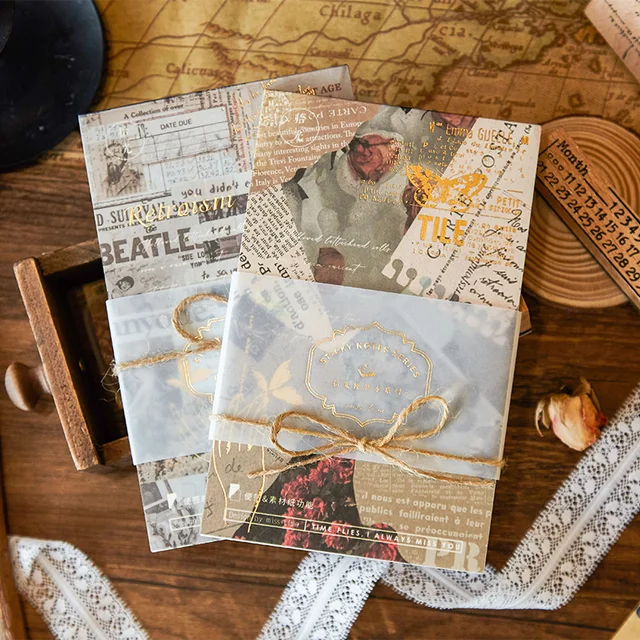 Mr Paper 50 Pcs 8 Design Medieval Ins Retro Memo Pads Loose Notes Aesthetic Overture Pad Students Cool School Supply Stationery Memo Pads Aliexpress