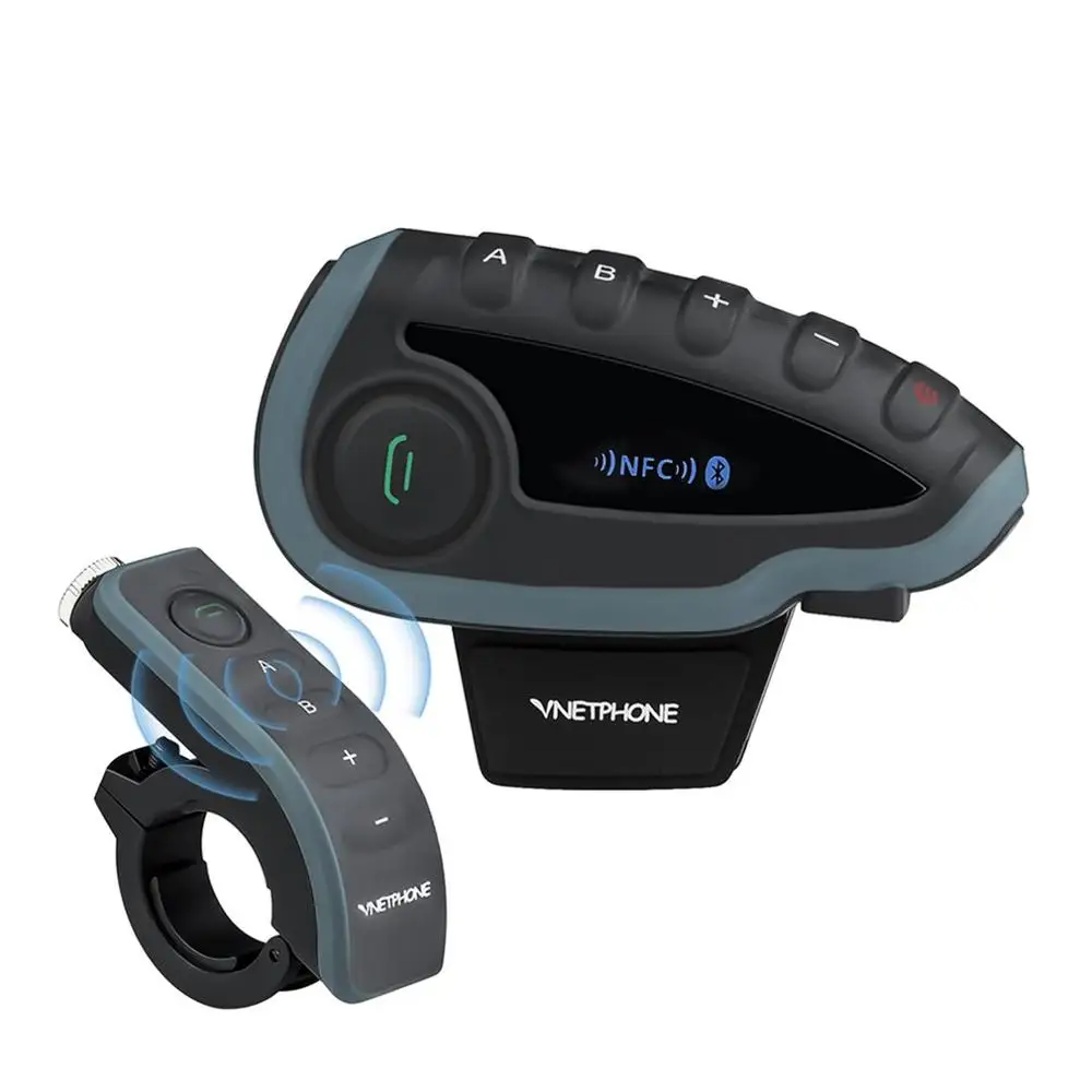 

V8 Motorcycle Helmet Intercom Helmet Headset For Headphones 5 Pilots BT Intercoms FM Radio NFC Remote Control