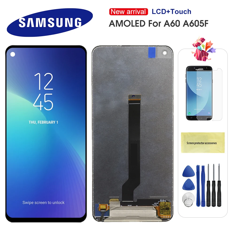 

Original Super AMOLED LCD For Samsung Galaxy A60 A606F/DS A6060 A606FD LCD Display Touch Screen Digitizer Assembly Replacement