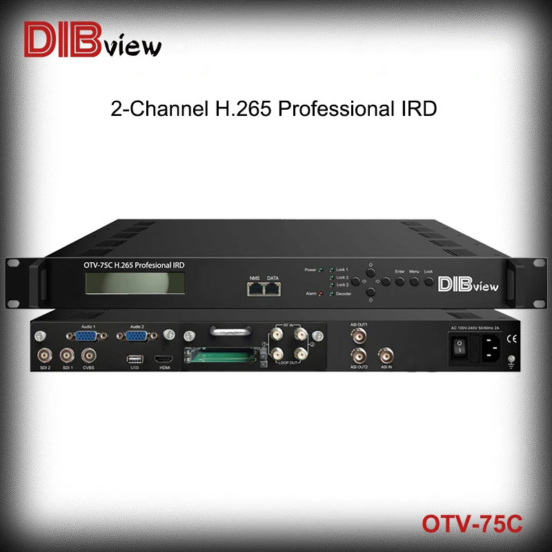 

Dibview OTV-75C Professional DVB DTV DVB-C ISDB-T ATSC-T DVB-T/T2 DVB-S/S2 DVB-S2X to Mpeg2 Mpeg4 H.265 HEVC HD IRD decoder