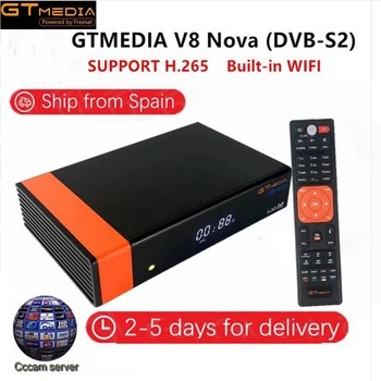 

Gtmedia V8 NOVA Orange or Blue Set Top box DVB-S2 Built-in WIFI Support HD.265 Satellite receiver support