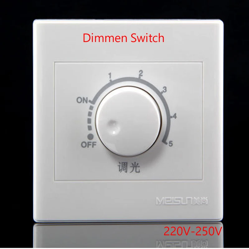 250W 220 230V LED Dimmer Adjustable Switch Brightness From Dark
