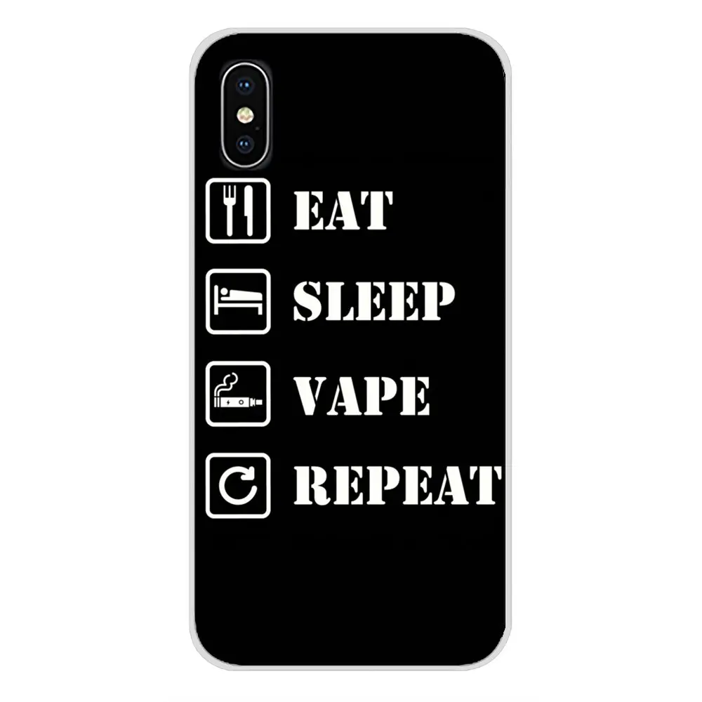 Прозрачный, мягкий чехол "," Eat Sleep Vape Вдыхание цитаты для samsung Galaxy S3 S4 S5 мини S6 S7 край S8 S9 S10 Lite Plus Note 4 5 8 9 - Цвет: images 4