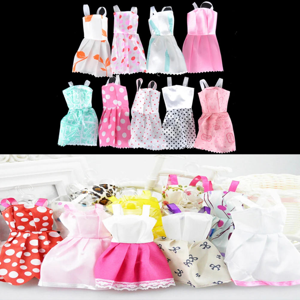 

Random 5Suits Doll Fashion Clothes Beautiful Handmade Doll Party Dress For Girl Dolls Girl Gift Kid's Toy Mixed Sorts