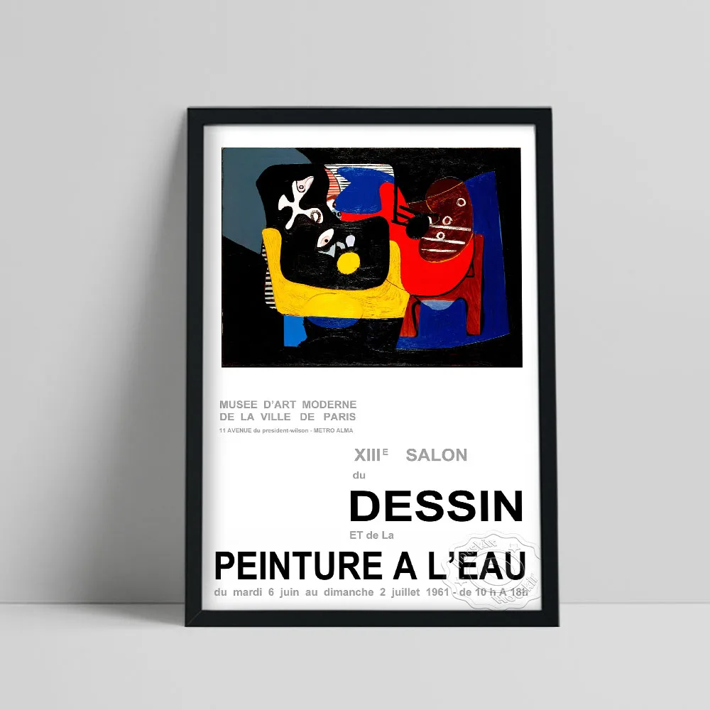 

Xiie Salon Du Dessin Et De La Peinture A L'Eau Poster, Modern Artists Colours Abstract Art Prints, Vintage French Art Home Decor