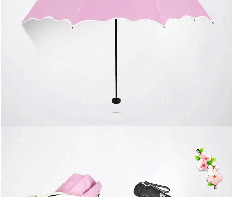 Складной зонт для женщин, для путешествий, анти-УФ, ветрозащитный, дождевик, цветок, модификация, женский, солнцезащитный, для девочек, зонтик, карманные зонтики, для девочек, Paraguas