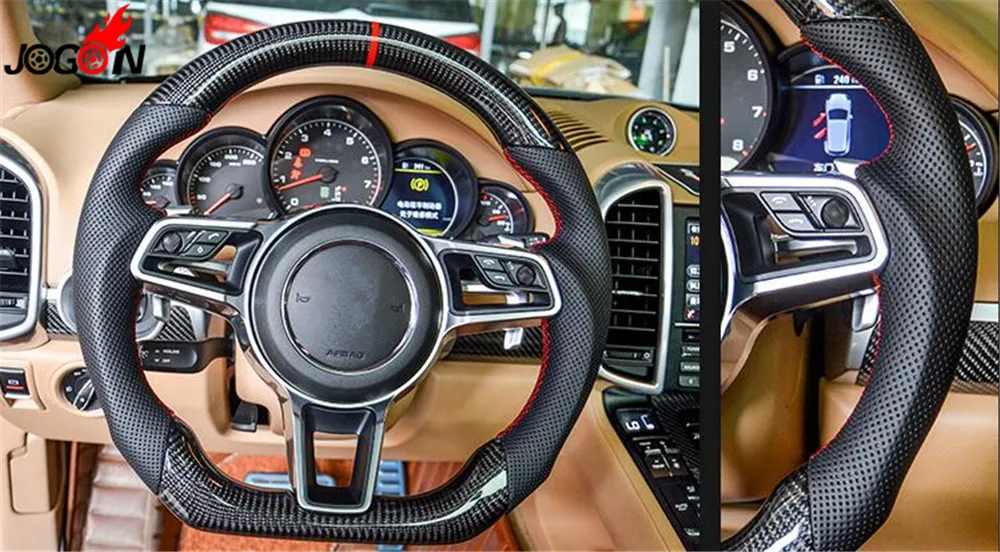 Сменный руль из углеродного волокна для PORSCHE MACAN CAYENNE PANAMERA 991 918 997 718 2015 2018|Рулевые