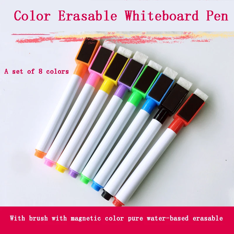 

8Pcs Magnetic Soccer Board Whiteboard Pen Football Board Water-based Erasable Whiteboard Pen For Volleyball Basketball Board