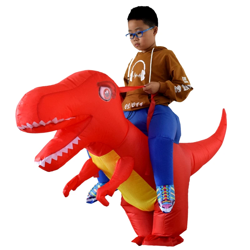 Надувной костюм динозавра для Хэллоуина Маскарадный T Rex Нарядное платье Детские