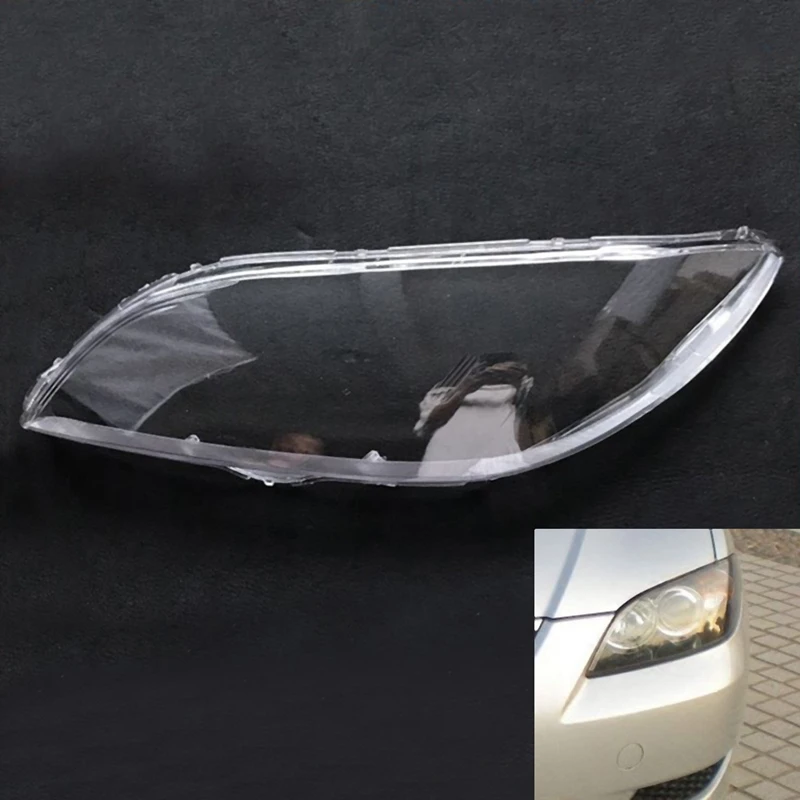 1 шт. автомобильный передний головной светильник, крышка лампы для Mazda 3 2006-2012, головной светильник, головной светильник, лампа, водонепроницаемая прозрачная линза, авто оболочка, крышка, правая