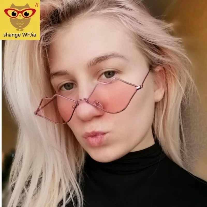Сексуальные красные губы солнцезащитные очки 90S хиппи Винтажные Солнцезащитные очки для женщин фестивальный рейв солнцезащитные очки для вечеринок женские очки