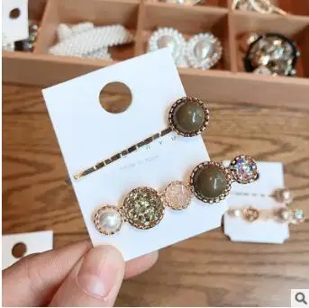 60 компл./лот 2 шт./компл. DIY Простые мульти металлические заколки для волос с жемчугом костюмы дрель шпильки Инструменты для укладки волос аксессуары HA842 - Цвет: 3