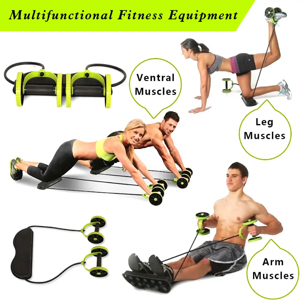 2021 Best Yoga Muscle Exercise Home Pull Rope Fitness Equipment Wheel Abdominal Ab Gym Roller Breast Trainer Sets Dropshipping | Красота и