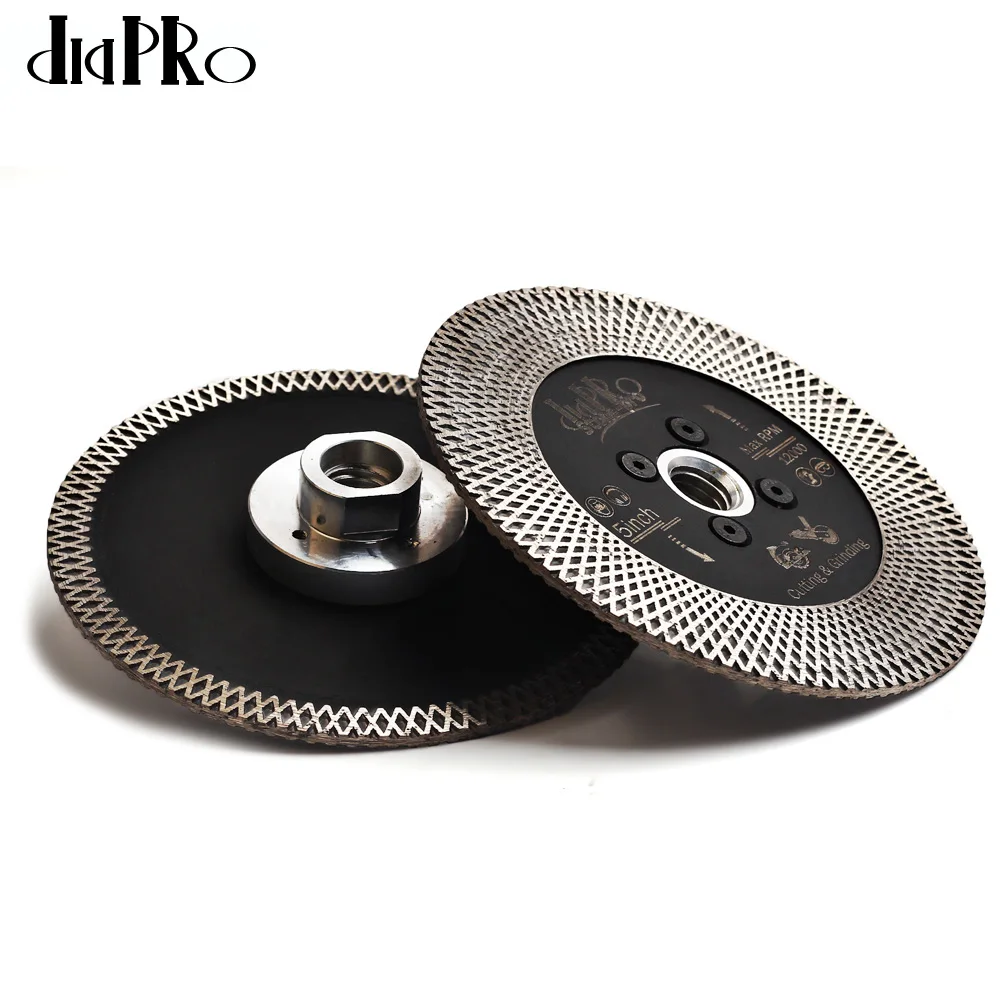 Diapro D125mm Diamond Turbo Saw Blade Granite Marble Cutting Disc With M14 Or 5/8\