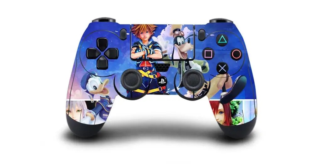 Kingdom Hearts Защитная крышка наклейка для PS4 контроллер кожи для Playstation 4 Pro тонкая наклейка PS4 Кожа Наклейка аксессуары - Цвет: QBTM0989