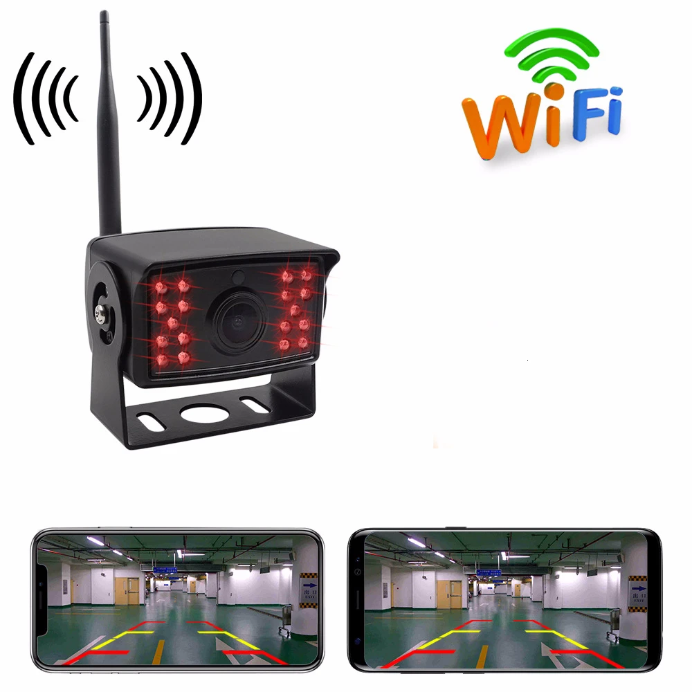 OHANEE Беспроводная резервная камера для грузовика, rv, кемпера, прицепа. Wi-Fi Автомобильная камера заднего вида работает с Iphone или Andriod устройств