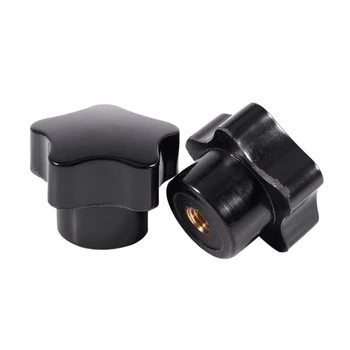 

New M6 Female Thread 32mm Star Shaped Head Clamping Nuts Knob 10 Pcs