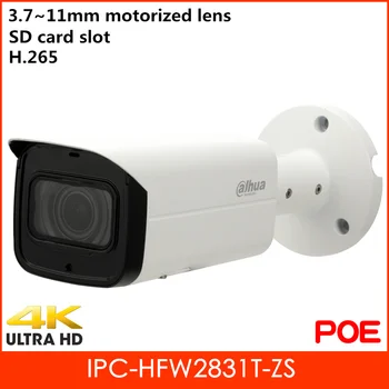 

Dahua 8MP IP Camera IPC-HFW2831T-ZS IR Bullet Security Camera 3.7~11mm Motorized Lens Support SD Card 128g and POE IP cam System