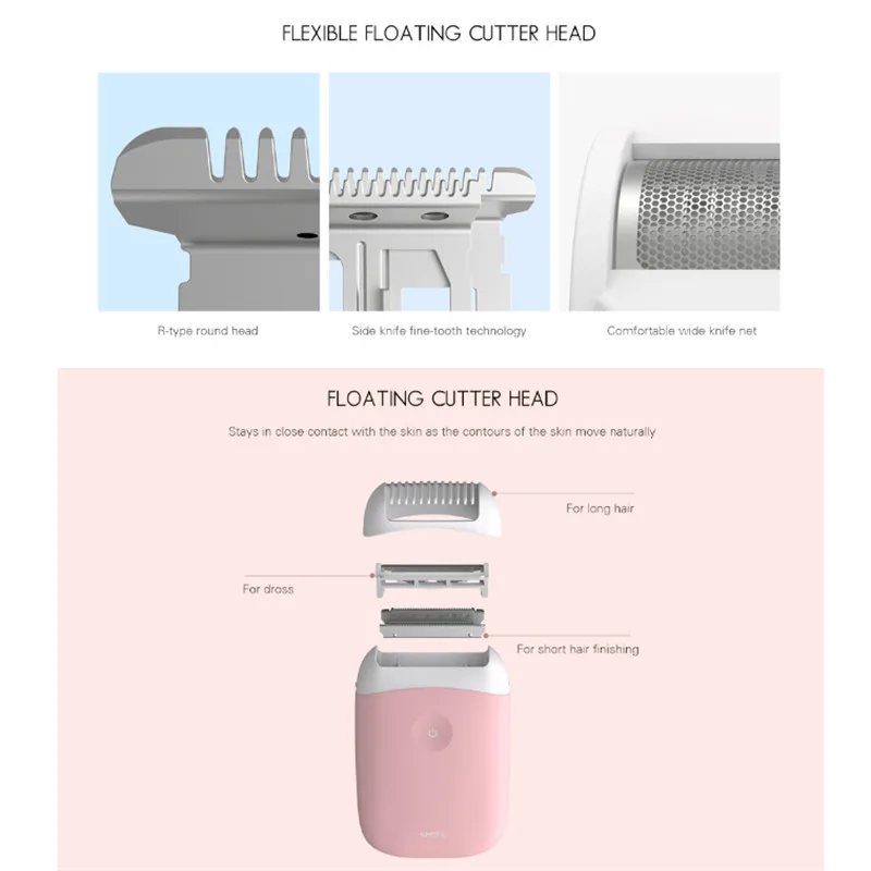  Original Xiaomi SMATE ST-L36 depiladora eléctrica recortadora de depilación mujeres USB recargable 