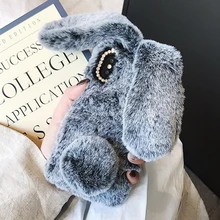 SUYACS милый пушистый чехол для телефона с рисунком в виде животного для iPhone 11 Pro Max XS MAX XR 6 6S 7 8 Plus 5 5S SE мягкая плюшевая задняя крышка для телефона