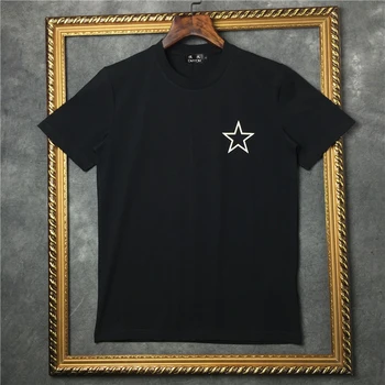 

PPFRIEND Summer New Unisex T-Shirt Men Women 100% Cotton Left chest star print Casual T shirt High Quality Male Tee PP19010