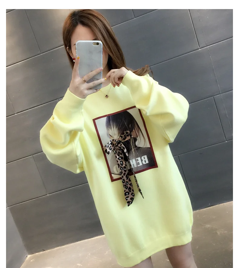 Autumn Time-limited Cotton Standard Full Women's Loose Pullover Sweater Bottoming New Net Foreign Air For Women