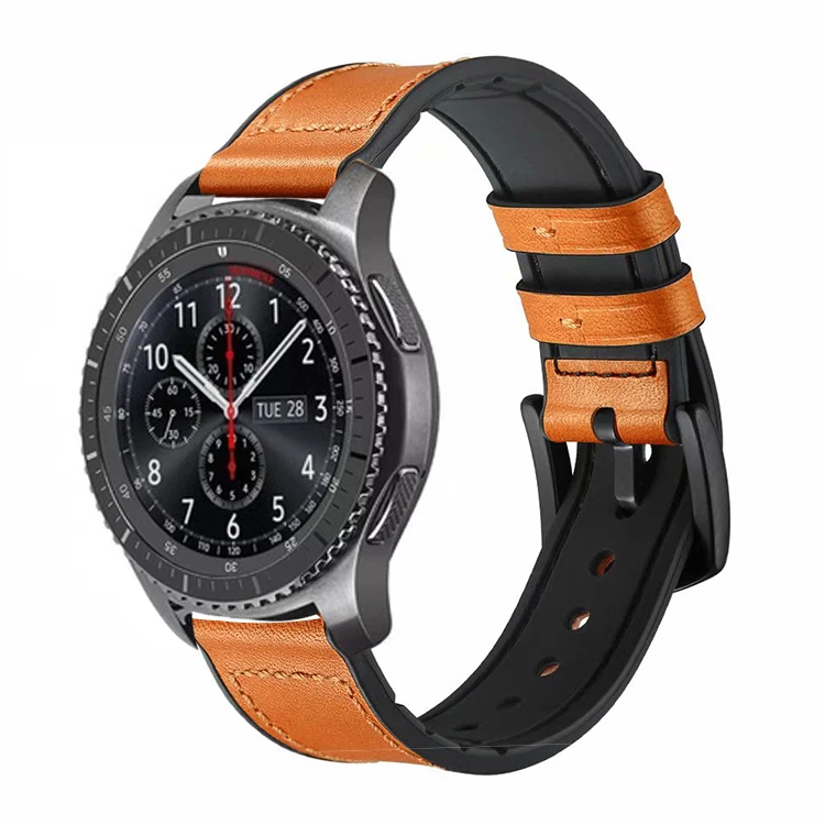 22 для samsung gear S3 Classic Frontier huami amazfit ремешок galaxy watch 46 мм ремешок pebble time ticwatch 1 huawei GT honor magic - Цвет ремешка: light brown
