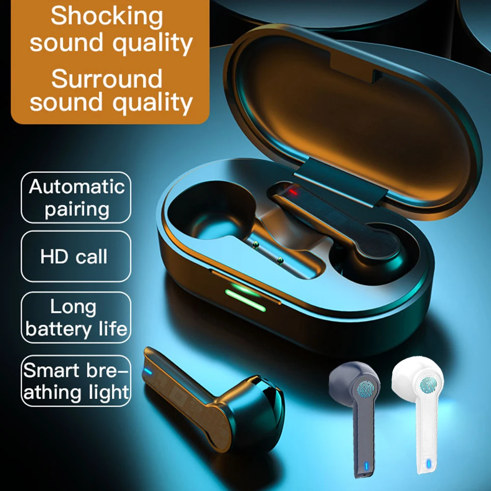 NEW TWS Bluetooth helmets True Wireless Dual Earbuds Bass Sound bluetooth earphones for iphone Arrived in Spain about 15 days
