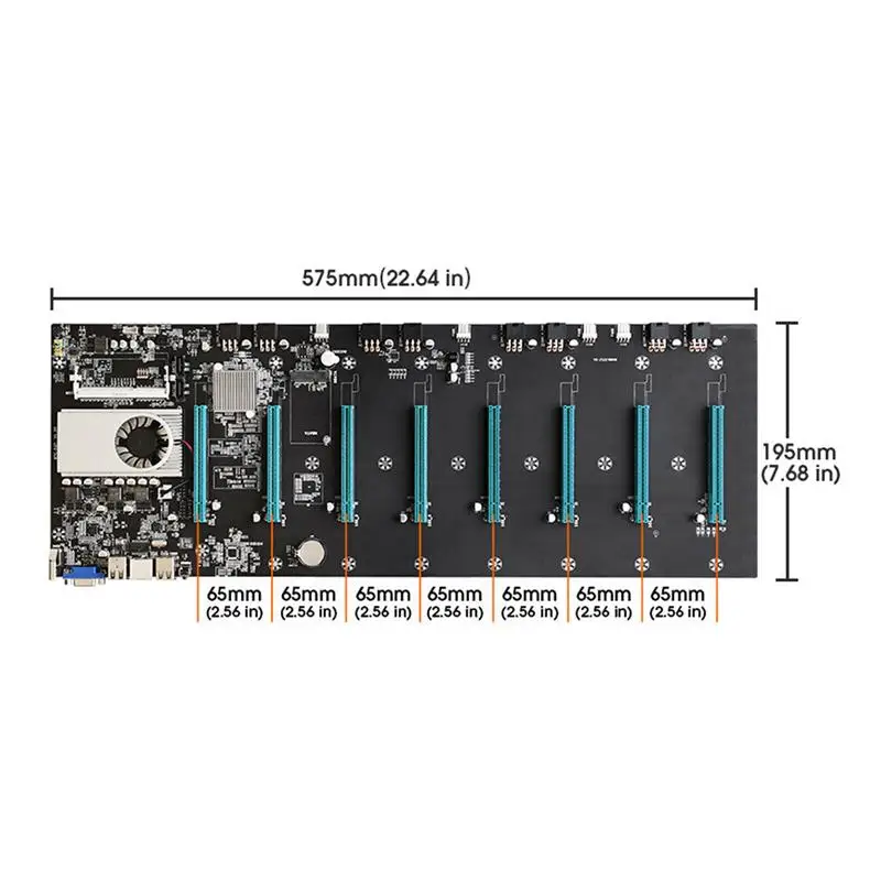 BTC-S37 Mining Motherboard CPU Set 8Adapter Integrated VGA Interface Low Power Consumption BTC-S37 Miner Video Card Slot Memory budget pc motherboard