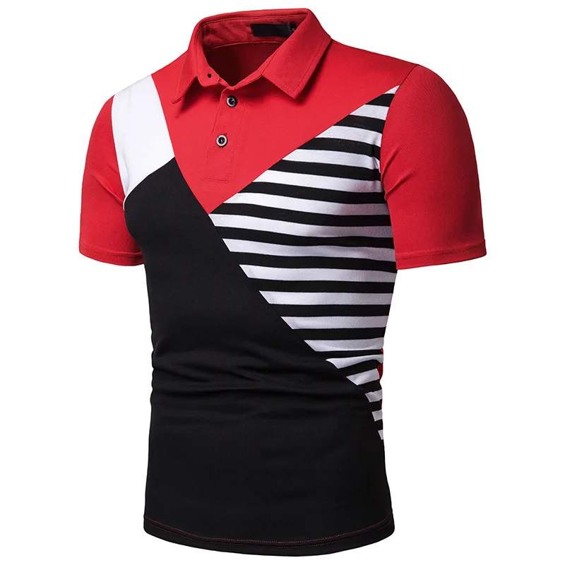 Летние мужские поло высокого качества хлопковые рубашки поло мужские с коротким рукавом тонкие деловые повседневные облегающие Топы в полоску