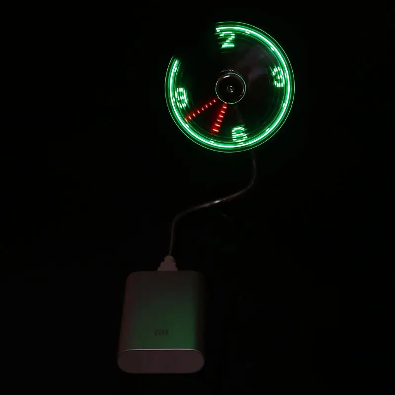 Гибкая микрофонная стойка USB светодиодный часы вентилятор с отображеним